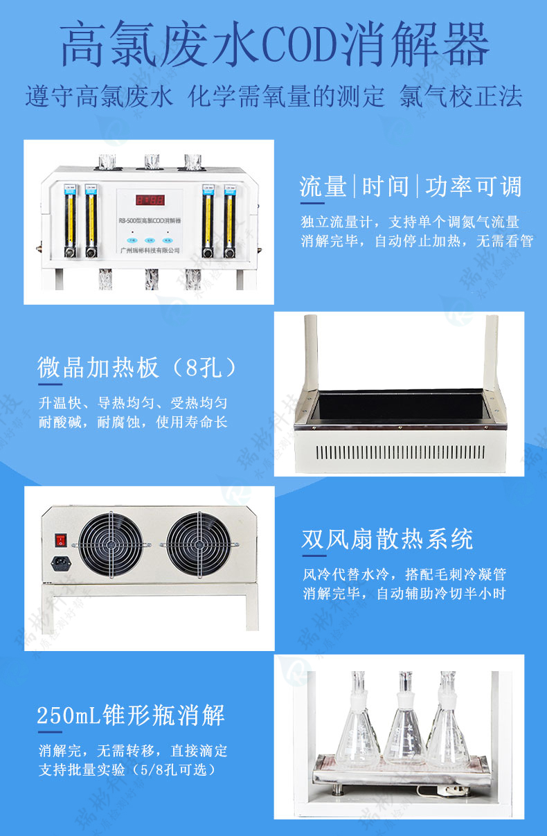 RB-580型高氯廢水COD消解儀功能特點(diǎn)