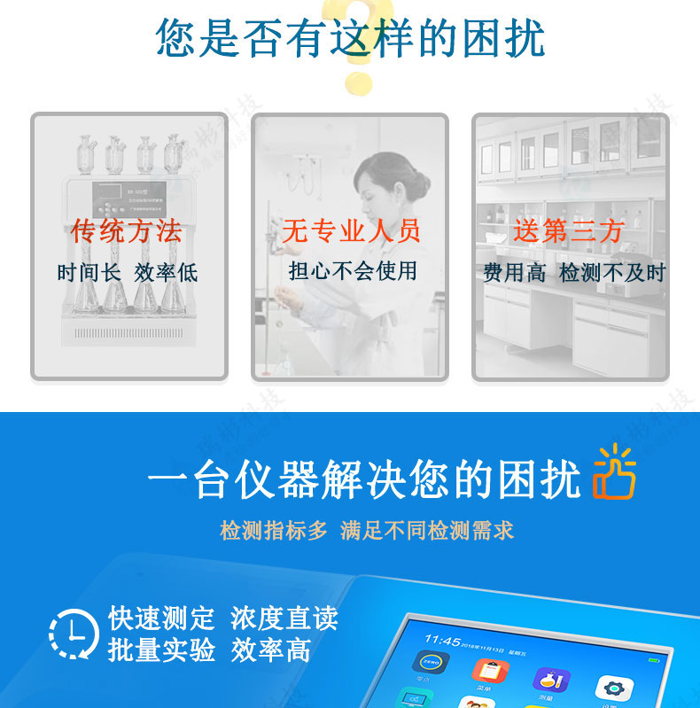 多參數(shù)水質(zhì)檢測(cè)儀COD氨氮總磷總氮重金屬測(cè)定儀